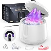 Ultrasonic Retainer Cleaner Machine 48kHz, Dental Ultrasonic Care Cleaner | Ultrasonic Retainer Cleaner for Dentures, Aligners, Mouth Guards, Toothbrush Heads and Jewelry with 200ML Capacity