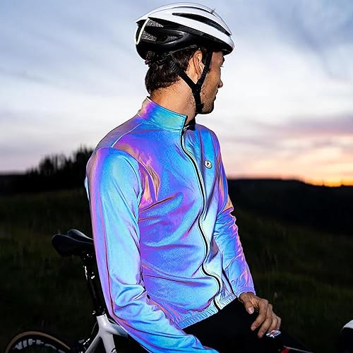 Darevie Men's Cycling Jacket Waterproof Thermal Windbreaker High