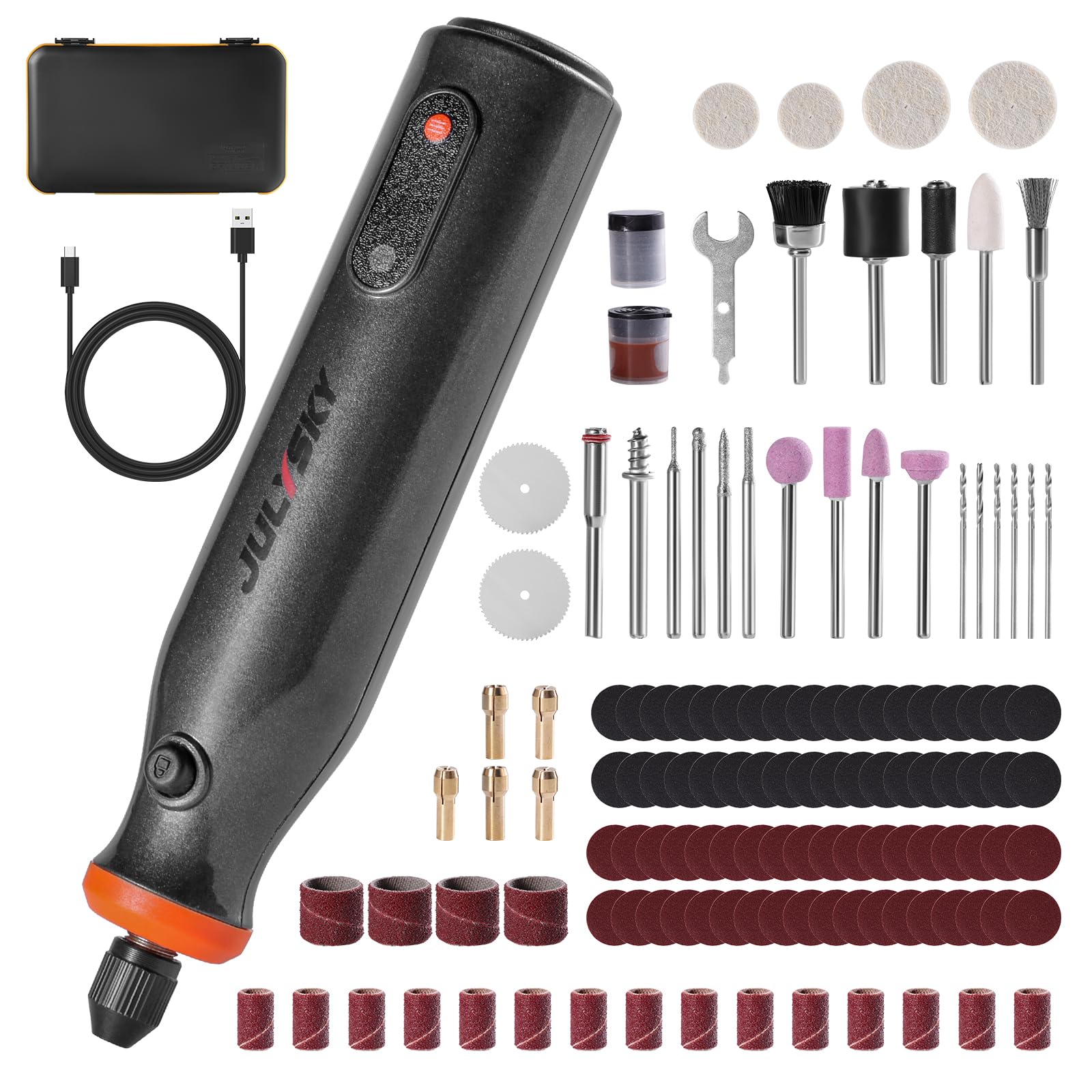 Photo 1 of ***(PARTS ONLY/ NON FUNCTIONAL)***
Mini Cordless Rotary Tool, 4V 5-Speed Power Rotary Tools with 147 Accessories, Multi-Purpose Rotary Tool Kit for Polishing, Drilling, Cutting, Sanding, Engraving and DIY Creations