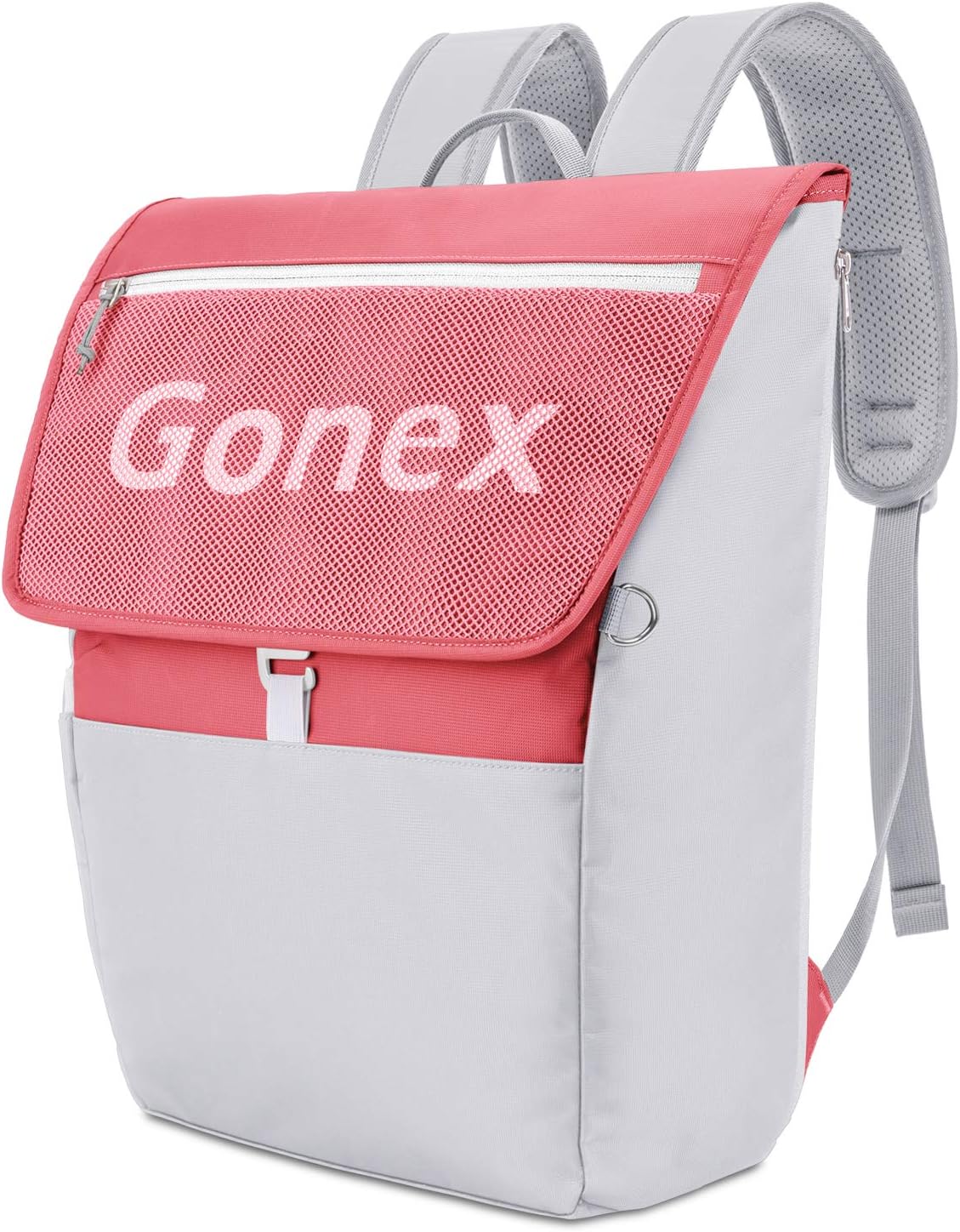 pink and gray backpack