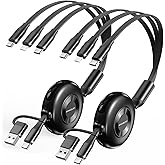 Amasuki 2Pack Retractable Car Charger 3 in 2 Travel Essentials Multi Charging Cable Type C/L/Micro for iPhone 17/16/15/14 Galaxy S25/PS/Kindle Multiple Chargers for Vacation Camping-2.95ft