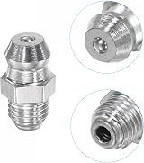 sourcing map 2Pcs M6 x 0.75mm Metric Stainless Steel Straight Hydraulic Grease view 5