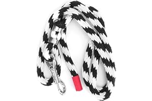 Horse Lead Rope Strong Braid Lead Rope with Thicker Alloy Hooks for Horse Large Dog Sheep and Other Livestocks Durable Polyes