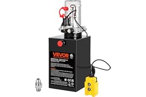 Uargd 15 Quart Hydraulic Power Unit, Single Acting Pump for Dump Trailers, 3200 PSI Max Pressure, DC 12V Hydraulic Pump with 