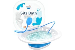 Pochik Sitz Bath for Toilet Seat Hemorrhoids and Postpartum Care, Yoni Steam Seat, Perineal Soaking, Collapsible, Flusher Hos