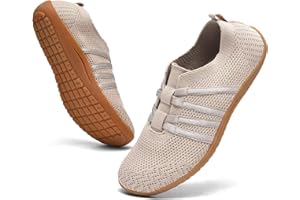 DEXJEWU Women's Minimalist Barefoot Walking Shoes Wide Toe Box Flats Lightweight Casual Gym Athletic Sneakers