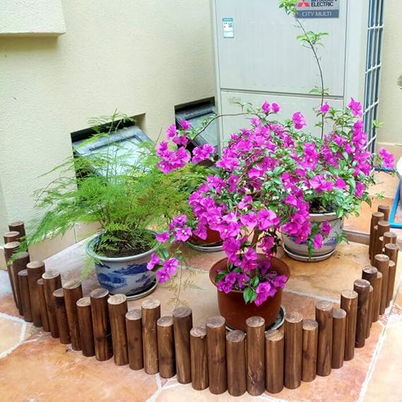 LXFYMX Vallas para Jardin Valla enchufable/Borde de Madera/Cama de ...