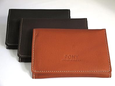 Amazon 柔らか牛革ponyちょっと差がつく名刺入れ キャメル 名刺入れ