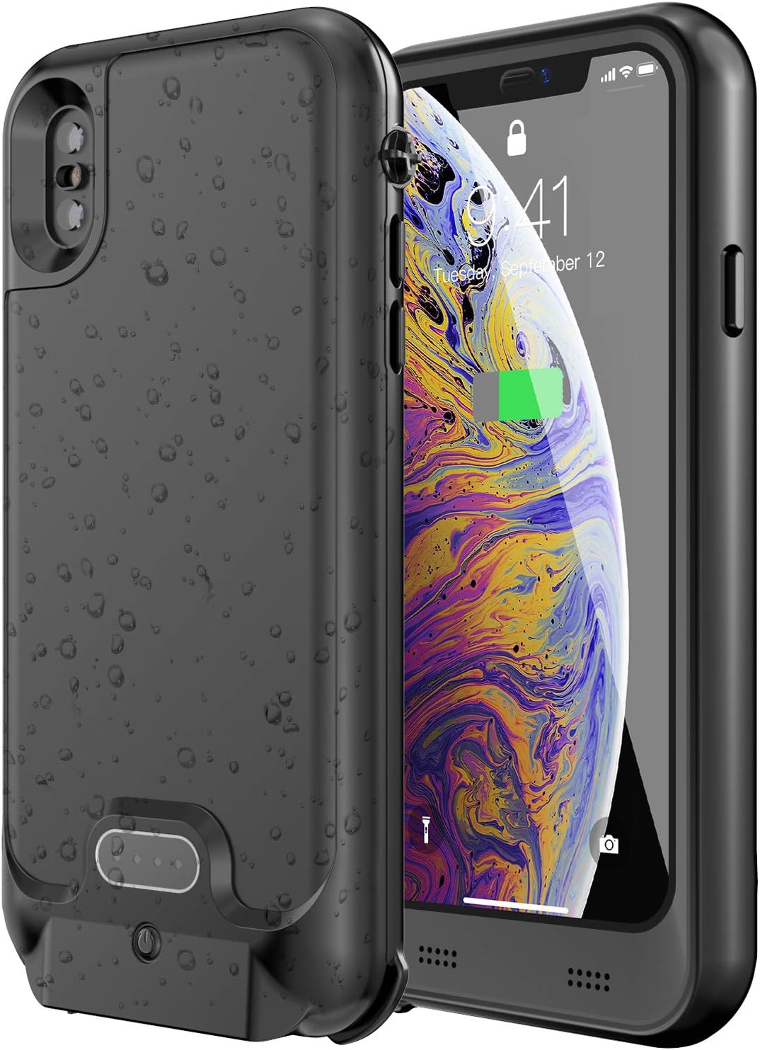 Amazon Com Alofox Iphone X Iphone Xs Waterproof Battery Case Qi