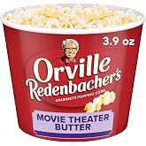 Orville Redenbacher&rsquo;s Popcorn + Tub, Movie Theater Butter Flavor, 3.9 oz. | Gluten-free; movie theater butter popcorn &amp; tub; great for movie night &amp; entertaining; perfect for after-school snacking