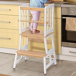 COSYLAND Kids Kitchen Step Stool, Toddler Standing