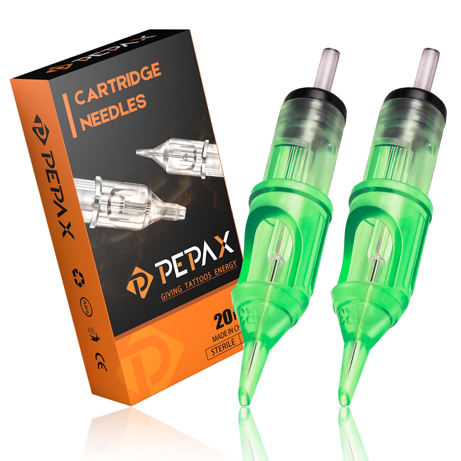 Tattoo Cartridge Needles - PEPAX 20Pcs 1005RL Tattoo Needles for Tattoo Artist