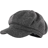 Gisdanchz Women's Wool Blend Newsboy Hat with Drawstring, Ventage Casual Style Cabbie Cap for Cold Days