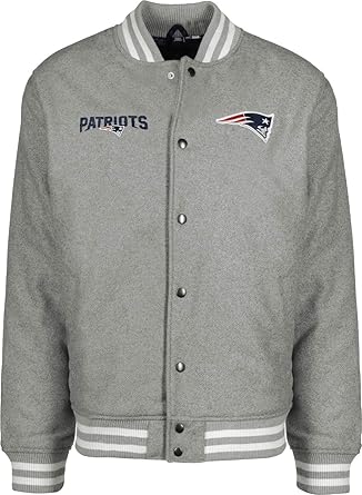 New Era Nfl New England Patriots Bomber Jacket Grau Amazon Co Uk Clothing