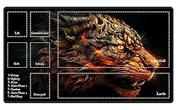 EDGFRTOIO Playmat with Zones for MTG Card Game