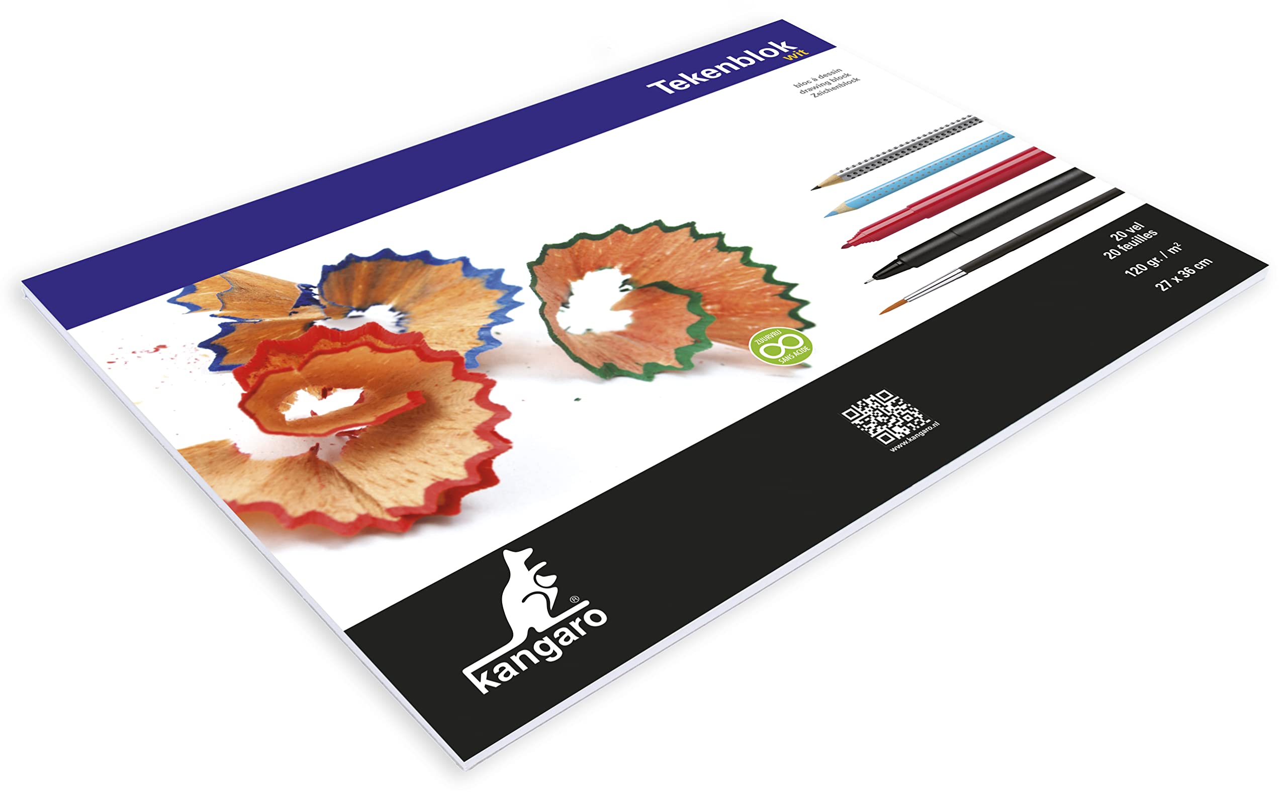 Kangaro Drawing Pad 270 x 360 mm 120 g 20 Sheets