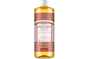 Dr. Bronner’s - Pure-Castile Liquid Soap (Eucalyptus, 946 mL) - Made with Organic Oils, 18-in-1 Uses: Face, Body, Hair, Laund