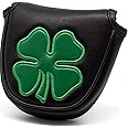 4 Leaf Clover Golf Mallet Putter Cover Headcover Club Protector Magnetic Clover for Odyssey 2ball,Red Oworks,Stroke Lab,Scotty Cameron,Taylormade Putters