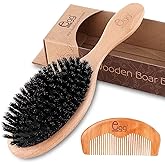 BLACK EGG Boar Bristle Hair Brush for Women Men Kid, Soft Natural Bristles Brush for Thin and Fine Hair, Restore Shine and Te