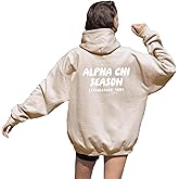 Go Greek Chic Sorority So Foxy Hoodie - Tan Hoodie with Puff Print