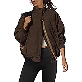 LAMISSCHE Oversized Fleece Lined Jacket Zip up Windbreaker Jacket Long Sleeve Casual Winter Coats with Pcokets