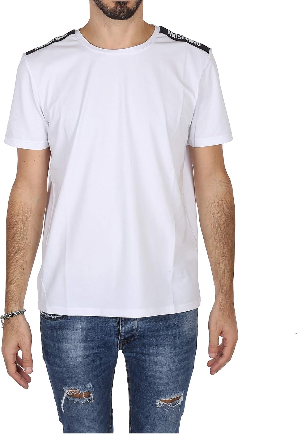 Moschino T-shirt manica corta con orsetto rosso