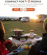 Sportneer Folding Camping Table Adjustable Height Small Portable 23.6" x 15.7" view 4