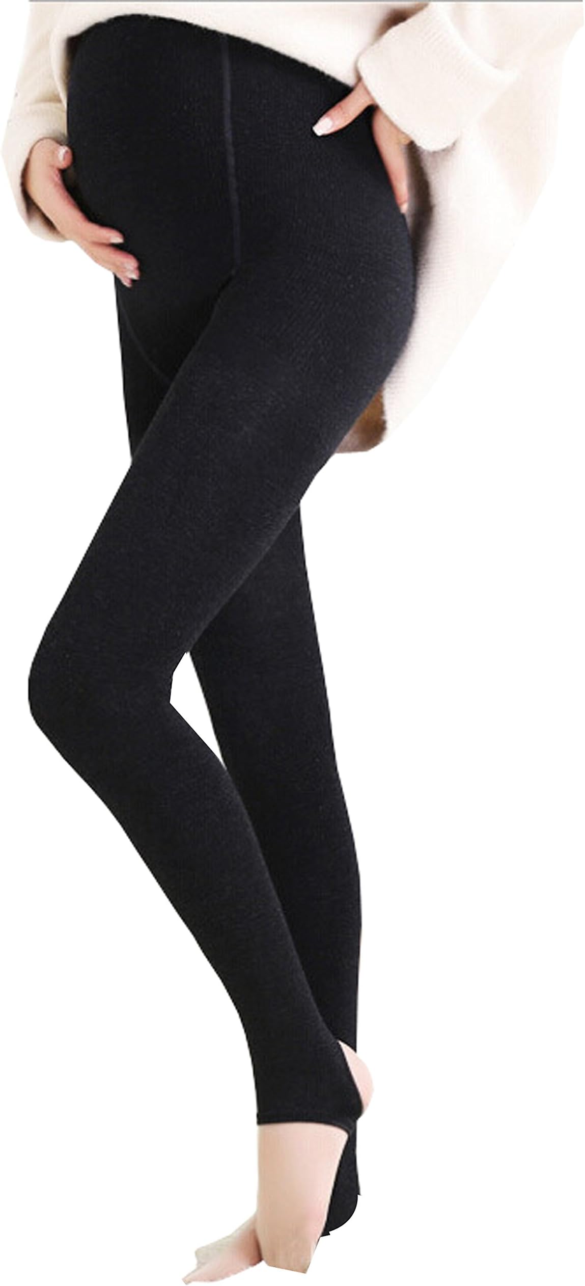 KUCI Women's Winter Maternity Leggings Warm Tights Pants for Pregnancy