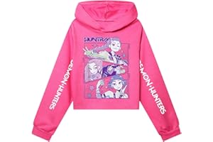 Godalithic Demon Hunters Girls Casual Hoodie Cute Pattern Anime prints Sweatshirt Novelty Long Sleeve Fashion Pullover