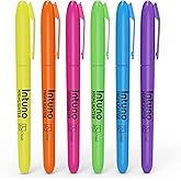 INTUNO Assorted Color Highlighters, 120 Count, Chisel tip, Suitable for Office Supplies, School Supplies, and Home Office Essentials