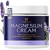 YARELI Magnesium Cream for Pain & Sleep Support - Topical Lotion with Arnica, MSM for Leg Cramps, Muscle Tension, Evening Leg Relaxation - Safe for Adults (4 Fl Oz (Pack of 1), Lavender)