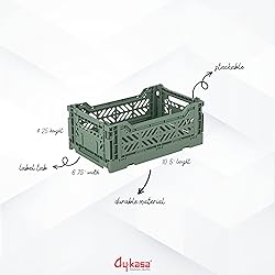 Aykasa Collapsible Storage Bins, Plastic Crate for