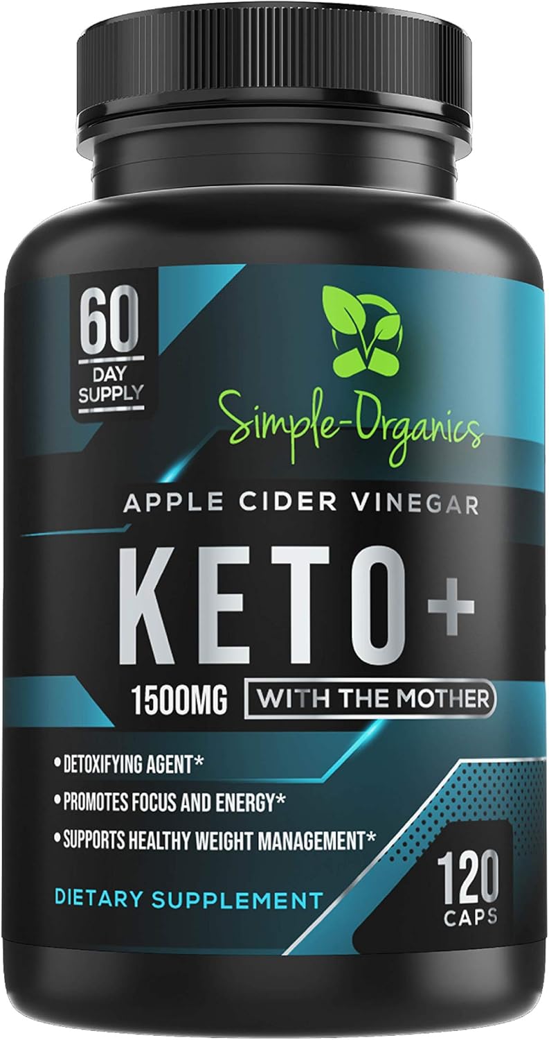 High Strength Apple Cider Vinegar Capsules with The Mother + BHB Keto Diet Pills Faster Ketosis with Energy, Weight Loss & ACV Detox Support