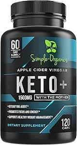 High Strength Apple Cider Vinegar Capsules with The Mother + BHB Keto Diet Pills Faster Ketosis with Energy, Weight Loss & ACV Detox Support