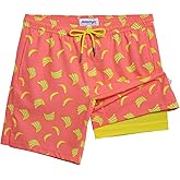 maamgic Mens Swim Trunks with Compression Liner 7 Inch Inseam Mens Bathing Suit Quick Dry Swimming Trunks Swimsuit