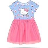 Hello Kitty Girls and Toddlers' Short Sleeve Tutu Dress Casual Party Tulle Skirt Dresses