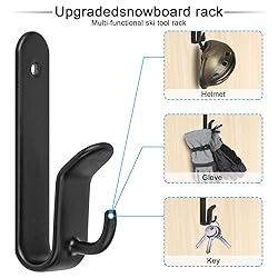 Rolitwils Snowboard Wall Mount Clips, Horizontal