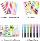 Vienrose Scrapbook Kit 80 Page Album Holds 240 Photos 4x6 with Ribbon view 6