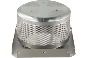 Stainless Steel 4-Sided Pyramid Patio Heater Emitter Screen and Base Replacement for Glass Tube Propane Heaters, 7in Diameter