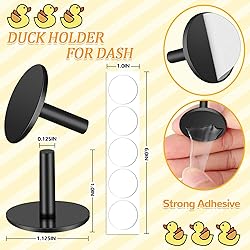 40 Pcs Duck Plugs, Black Plastic Duck Holder for