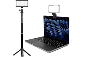 Lume Cube Broadcast Lighting Kit Live Stream Webcam Light for Computer & Laptop Enhance Video Calls Streaming & Vlogging Include Adjustable Tripod & Clip Mount Adjust Brightness & Color Temperature