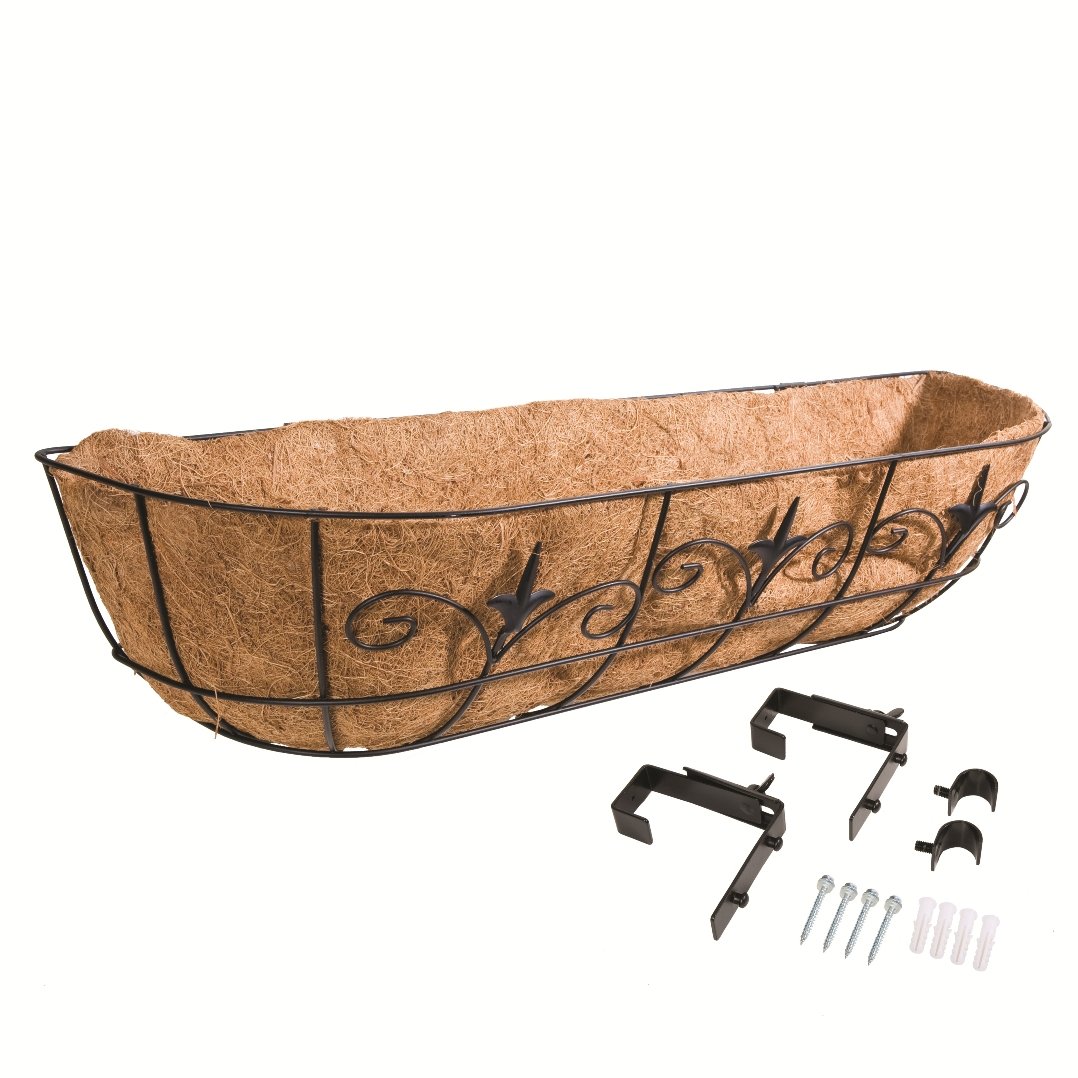 30' Classic Finial Window Planter with Coco Liner