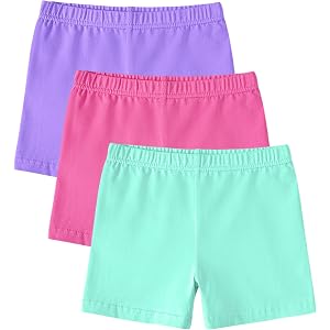 PAVQICM 3 Pack Toddler Girl Biker Shorts Soft Girls Cotton Cartwheel Shorts | Size for 18M-5T