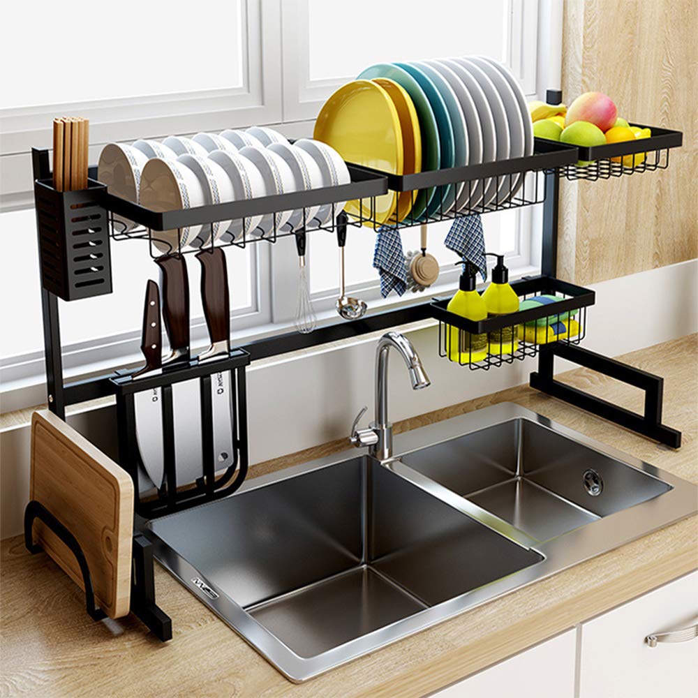 Best Drainer Rack For Dish Sponge, Soap Behind Kitchen Sink