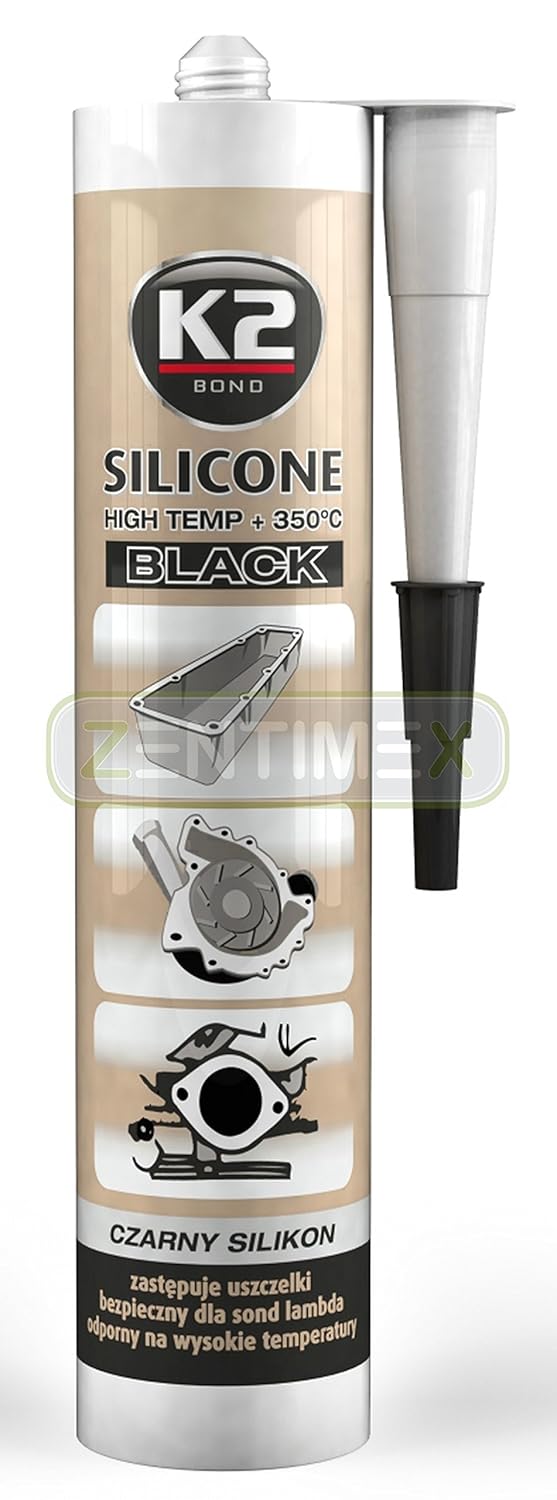 High temperature silicone sealant 300 g + 350 °C black cartridge