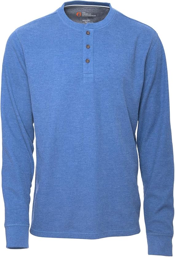 American Outdoorsman The LongSleeve Waffle Henley Shirts