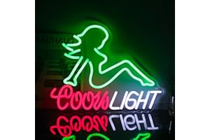 CKTBLEY Crs Light Neon Sign Beer Neon Signs for Man Cave Bar Decor Green Lady LED Neon Lights Signs Bar Neon Sign Wall Art Neon Light for Bedroom Beer Pub Man Cave Restaurant Party Decor