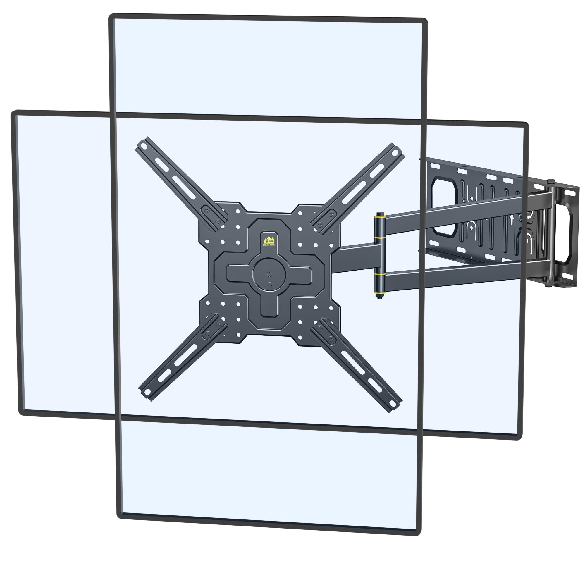 FORGING MOUNT Corner TV Mount with 25.6" Long Arm,Portrait Vertical Full Motion TV Wall Mount Swivel Tilt Articulating Arm Wall Mount Bracket for 26-65“ Screens,Load 77lbs,VESA 400x400mm,Fit 16" Stud