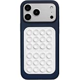 OCTOBUDDY Classic MAX - Silicone Suction Phone Case Adhesive Mount | Hands-Free, Strong Grip Holder for Selfies and Videos - iPhone and Android Compatible - 2.6&Prime; x 3.9&Prime;, White
