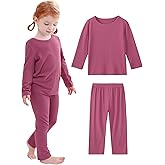 DIPUG Toddler Pajamas Long Sleeve Pajama Set for Kids Girls Pjs Boys Solid Soft Sleepwear 12M-7Y